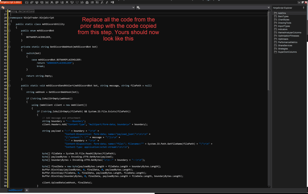 Setup NinjaTrader for Discord Bot