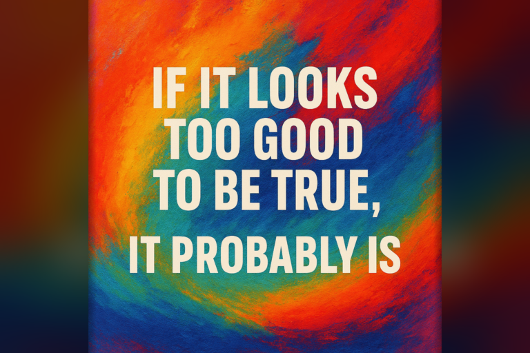 If It Looks Too Good to Be True, It Probably Is
