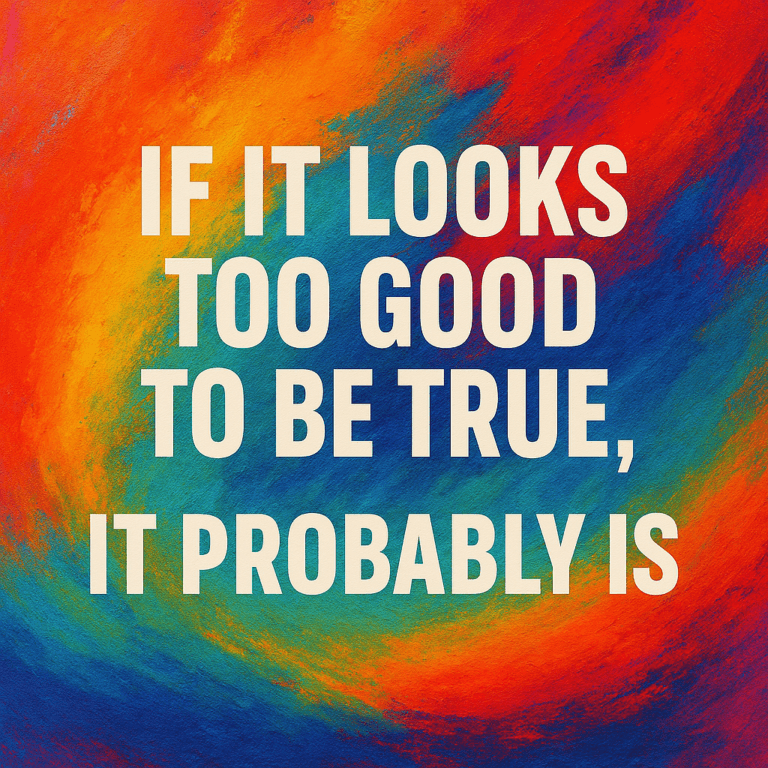 If It Looks Too Good to Be True, It Probably Is