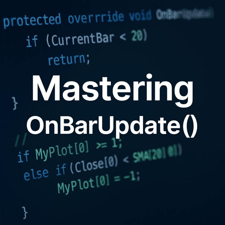 Learn NinjaScript: OnBarUpdate()