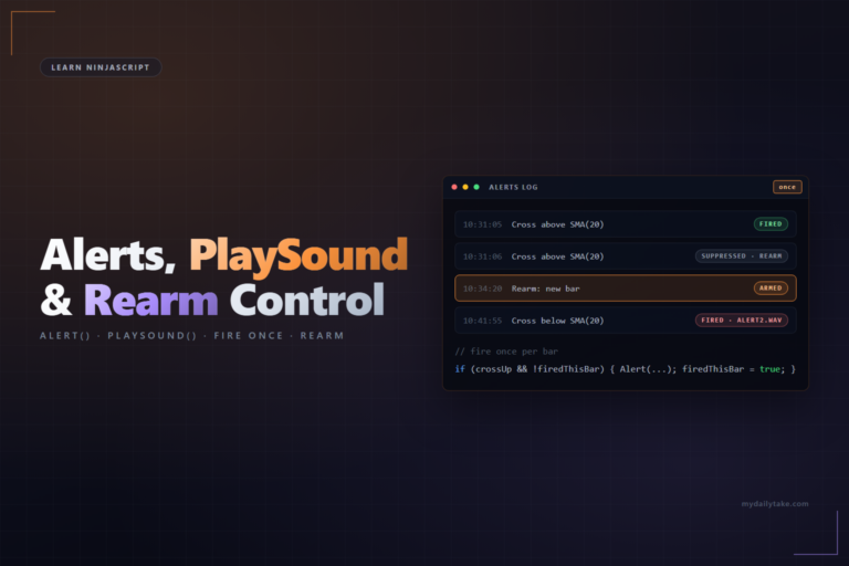 Learn NinjaScript Adding Alerts, PlaySound, and Rearm Control