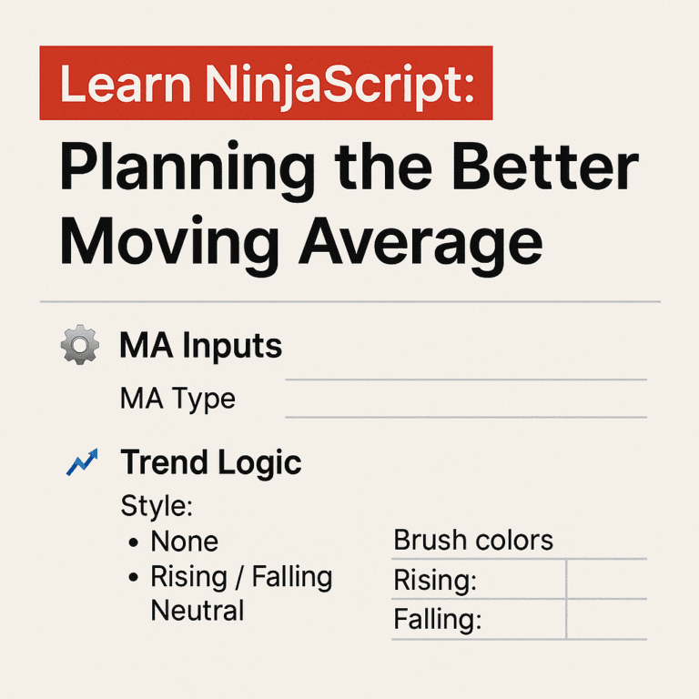 Learn NinjaScript: Planning the Better Moving Average (BMA Part 2)