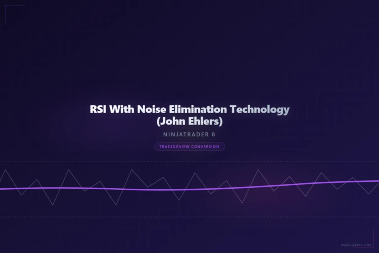 Cover image: RSI With Noise Elimination Technology NinjaTrader 8 conversion
